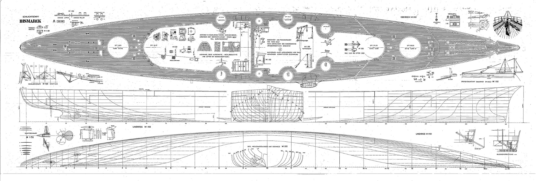 Bismarck 1939 чертеж