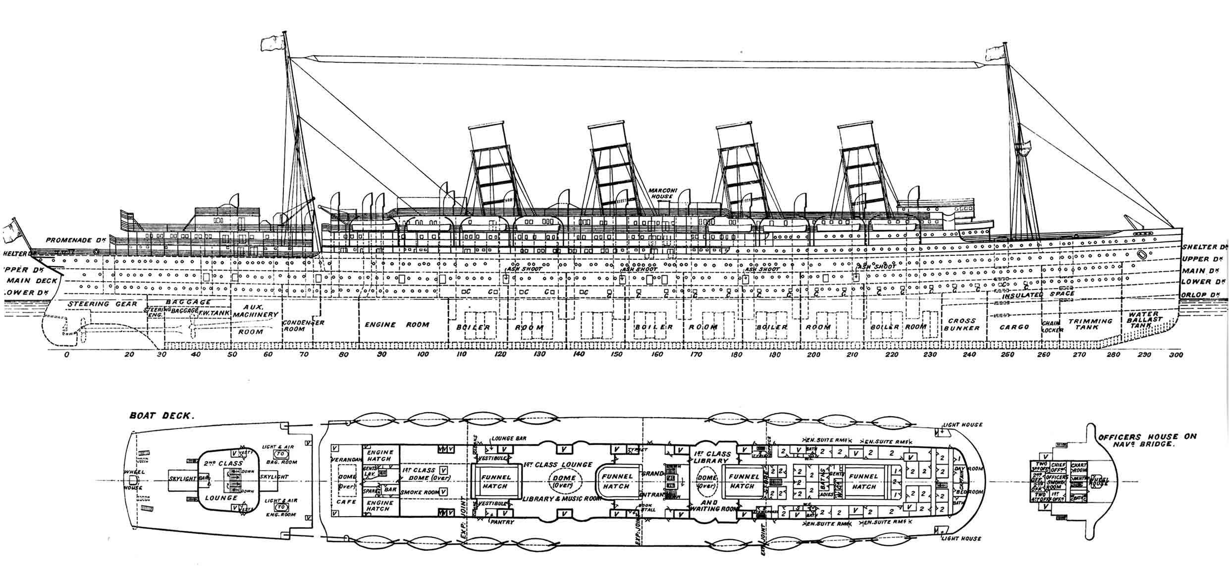 План титаника чертежи